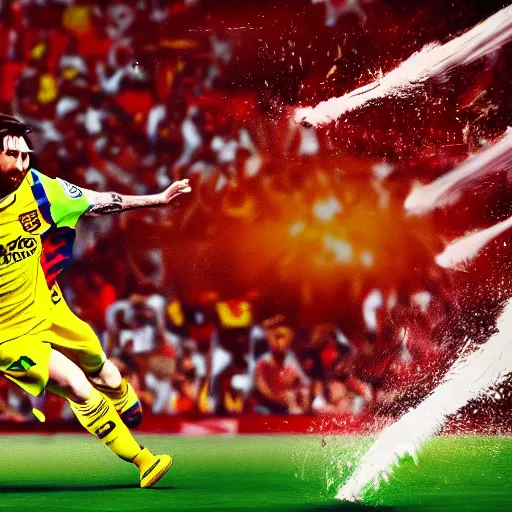 Prompt: messi as a matador, hyper detailed, action shot, 8 k