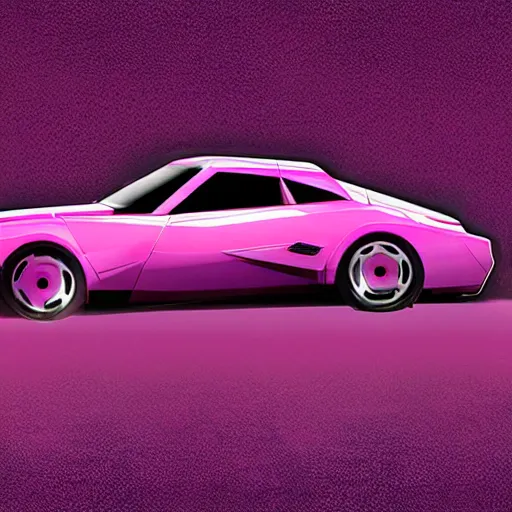Prompt: Synthwave sports car