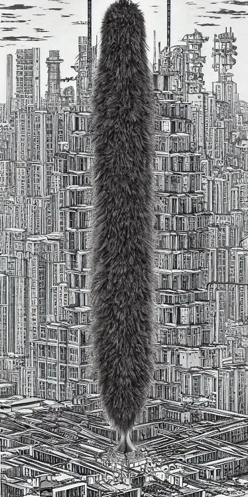 Image similar to colossal Beelzebub flower in the middle of post soviet constructivist cityscape, Stalinist architecture, brutalist architecture, ultradetailed, Intricate by Hayao Miyazaki and Josan Gonzalez and H.R. Giger