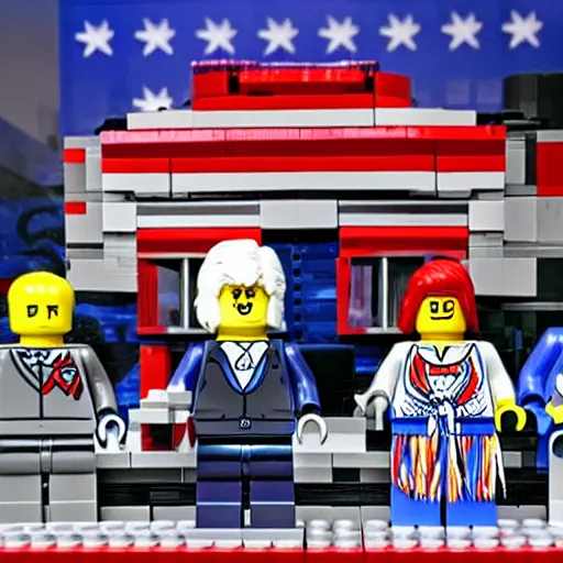 Image similar to 2 0 2 0 election lego set with included special edition joe biden minifigure in plastic packaging