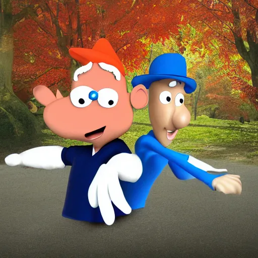 Prompt: rocky and bullwinkle, high definition, photo realistic