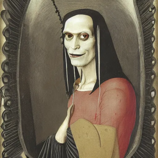 Image similar to diamanda galas by hieronymus bosch