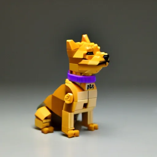 Image similar to shiba inu dog as a lego set, soft lighting