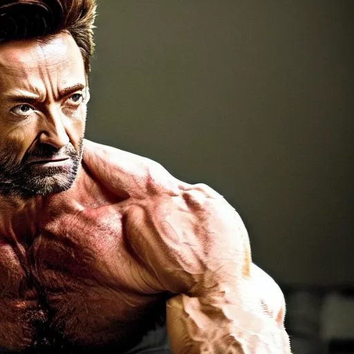 Image similar to Hugh Jackman as wolverine 4K quality