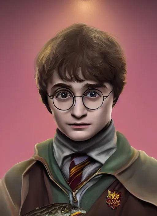 Image similar to young harry potter as a gepard with gepard skin patterns hyper detailed, digital art, trending on artstation, cinematic lighting