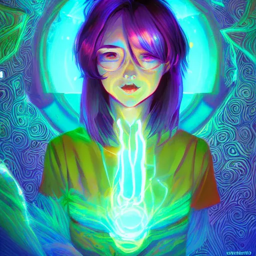 Image similar to skill magic deepdream radiating a glowing aura stuff loot legends stylized digital illustration video game icon artstation lois van baarle, ilya kuvshinov, rossdraws,