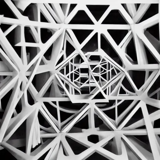 Image similar to hypercube by m. c. escher, art installation, photograph