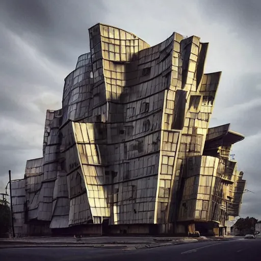 High-rise buildings designed by Frank Gehry : r/dalle2