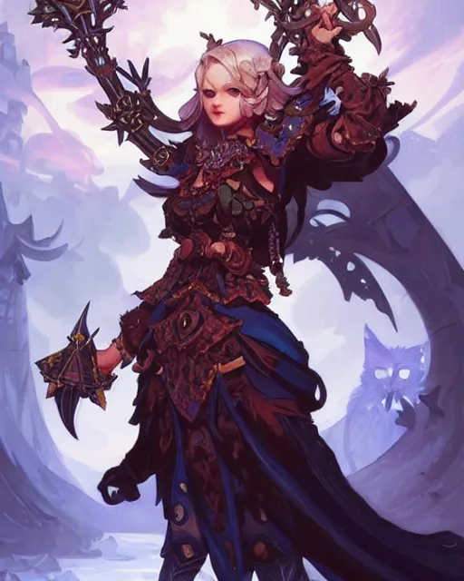 Image similar to Odin Sphere leifthrasir Vanillaware , D&D, fantasy, intricate, elegant, highly detailed, digital painting, artstation, concept art, matte, sharp focus, illustration, hearthstone, art by Artgerm and Greg Rutkowski and Alphonse Mucha