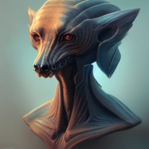 Image similar to humanoid animal, bust shot, smooth, intricate, elegant, power aura glow, digital painting, artstation, concept art, sharp focus, illustration, art by jason chan and riot studios,
