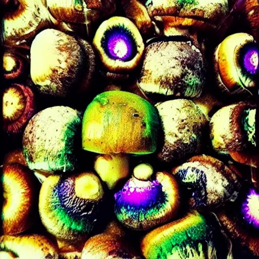 Image similar to “ psychedelic magic portobello mushrooms ”