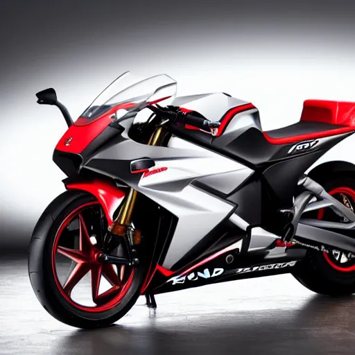 Prompt: worlds first turbo - charged motorcycle by honda