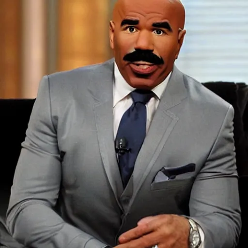 Image similar to steve harvey as bob ross