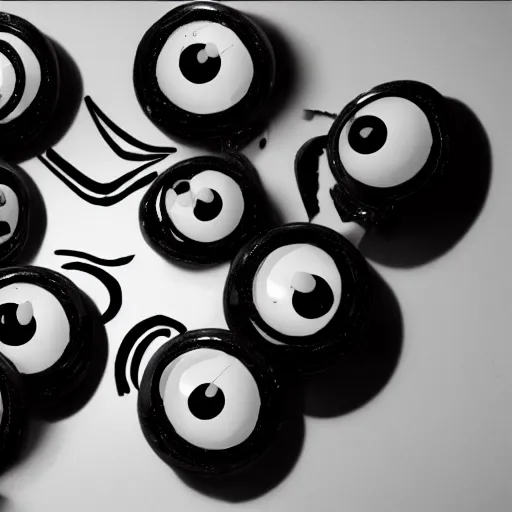 Image similar to eyeballs on eyeballs, shadowed by eyeballs