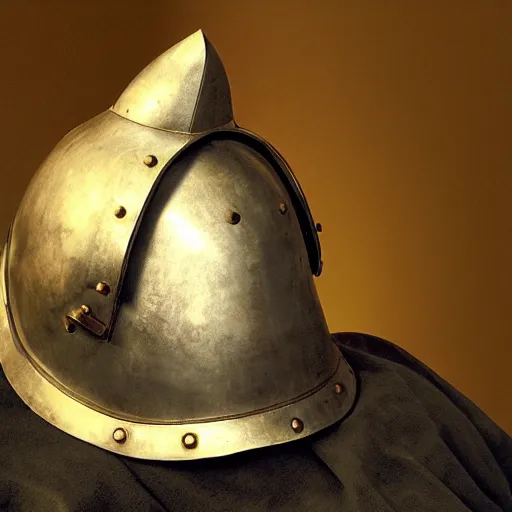 Prompt: bascinet helmet,realistic,photography