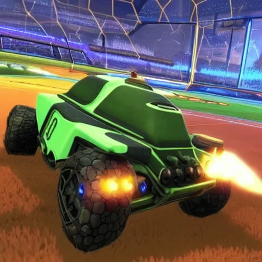 Prompt: a tank in rocket league