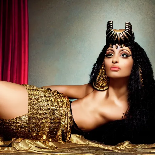 Image similar to cleopatra, modeling shoot