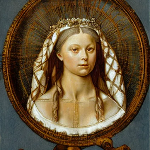 Image similar to elisabeth of austria in the style of the Vitruvian Man by Leonardo da Vinci