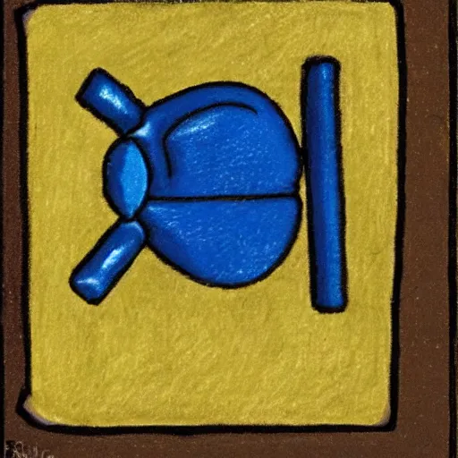 Image similar to dreidel drawn by francis bacon