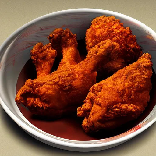 Image similar to concept art of fried chicken hd