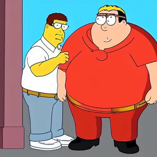Image similar to nicolas cage as peter griffin in family guy