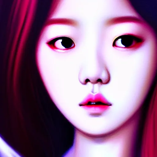 Image similar to jisoo of blackpink, hyperrealistic portrait, fantasy art, photo realistic, dynamic lighting, artstation, poster, volumetric lighting, very detailed face, intricate complexity, rule of thirds, 8 k, award winning, trending