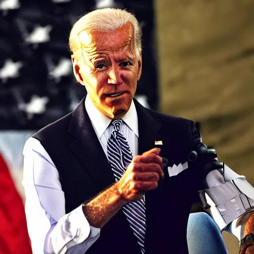 Image similar to Joe Biden as a Bionicle