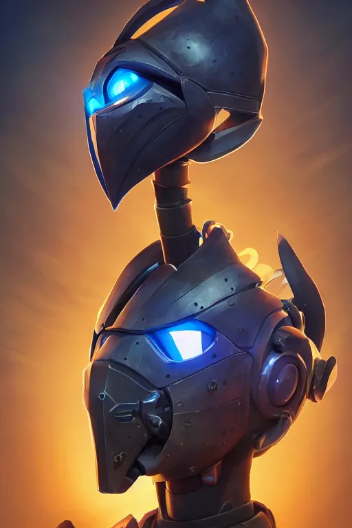 Image similar to epic robot ninja mask helmet stylized as fornite style game design fanart by concept artist gervasio canda, behance hd by jesper ejsing, by rhads, makoto shinkai and lois van baarle, ilya kuvshinov, rossdraws radiating a glowing aura global illumination ray tracing hdr render in unreal engine 5