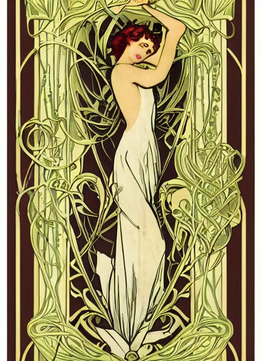 Image similar to art nouveau onment symbolique pimpernel