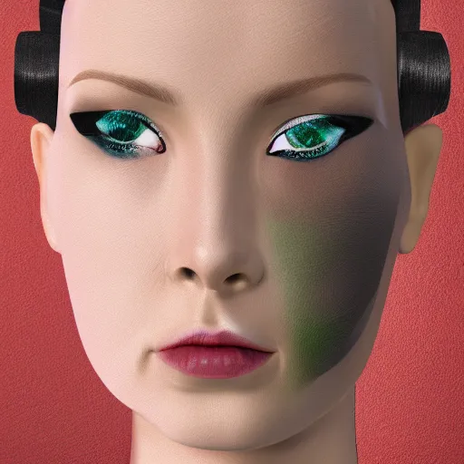 Image similar to portrait of female android, ue 5