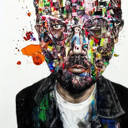 Prompt: interesting portraits by david choe