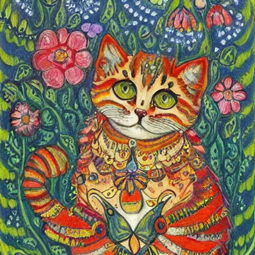 Image similar to a beautiful painting representative of the art style of louis wain