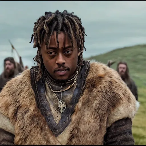 Image similar to juice wrld in Vikings very detailed 4k quality super realistic