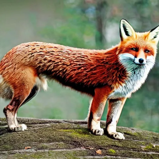 Image similar to photo of a hybrid between a fox and a seal