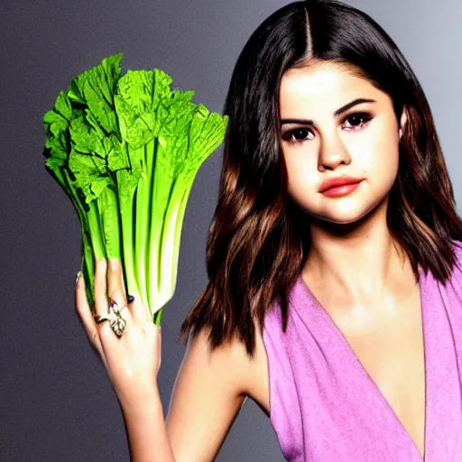 Image similar to selena gomez as celery hd