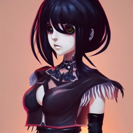 Image similar to goth anime girl in mini skirt and crop top intricate, extremely detailed, digital painting, artstation, concept art, smooth, sharp focus, illustration, sensual lighting, incredible art,