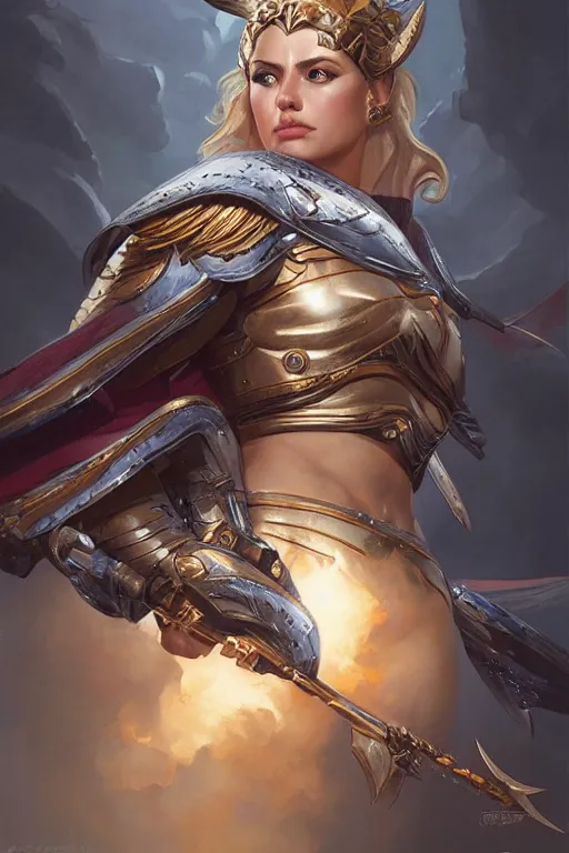 Image similar to amazon valkyrie athena, d & d, fantasy, portrait, highly detailed, headshot, digital painting, trending on artstation, concept art, sharp focus, illustration, art by artgerm and greg rutkowski and magali villeneuve