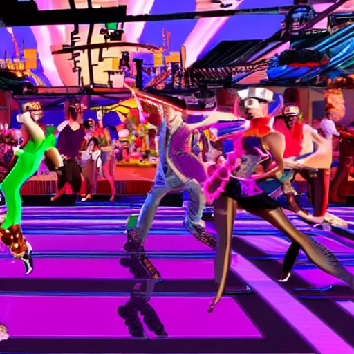 Prompt: dance central Xbox game set in Washington D.C.