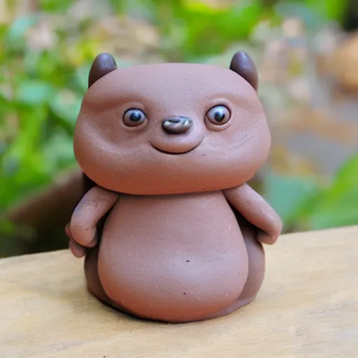 Image similar to cute clay alien beaver