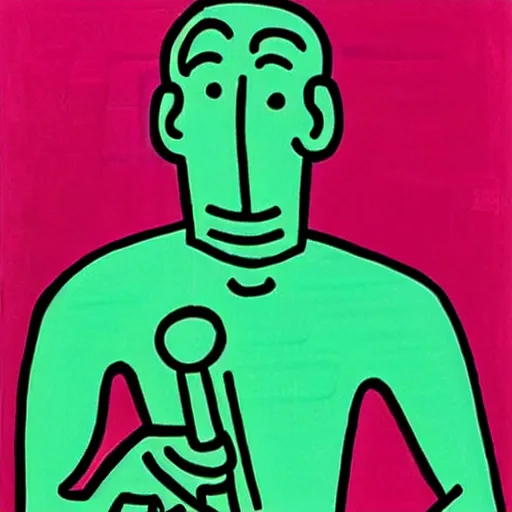 Image similar to better call saul art by keith haring