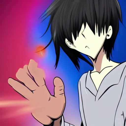 Prompt: handman handmale handhead hand growing on bold head, anime
