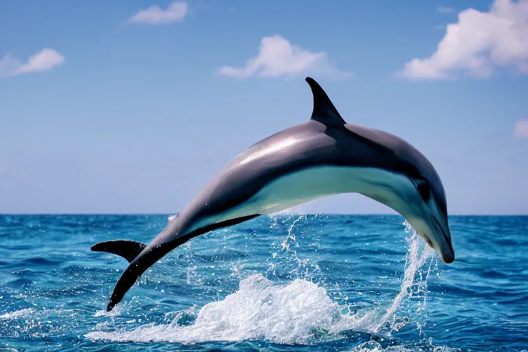 Prompt: photo of a baby kitten riding a dolphin above the ocean, summer vibes, award - winning photograph, national geographic, 8 k uhd