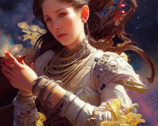 Prompt: photography of alan bean, deep focus, d & d, fantasy, intricate, elegant, highly detailed, digital painting, artstation, concept art, matte, sharp focus, illustration, hearthstone, art by artgerm and greg rutkowski and alphonse mucha