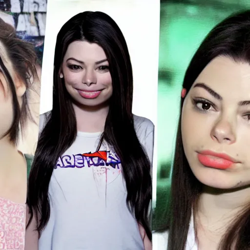 Image similar to Miranda Cosgrove as Yung Lean, iCarlean, photo