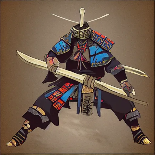 Image similar to “samurai path, concept art”