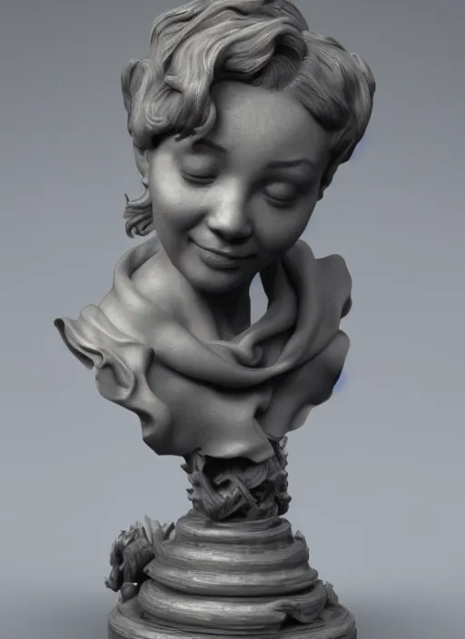 Image similar to 3D resin miniature sculpture by Jean-Baptiste Carpeaux, Luo Li Rong, woman, full body, symmetrical face, academic art, standing, realistic, 8K, Introduction factory photo, Product Introduction Photo, Hyperrealism. Subsurface scattering, raytracing, Octane Render, Zbrush, simple background
