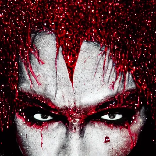 Image similar to Demon made out of red glitter