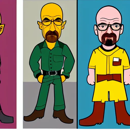 Image similar to Walter White in the art style of a kid's cartoon