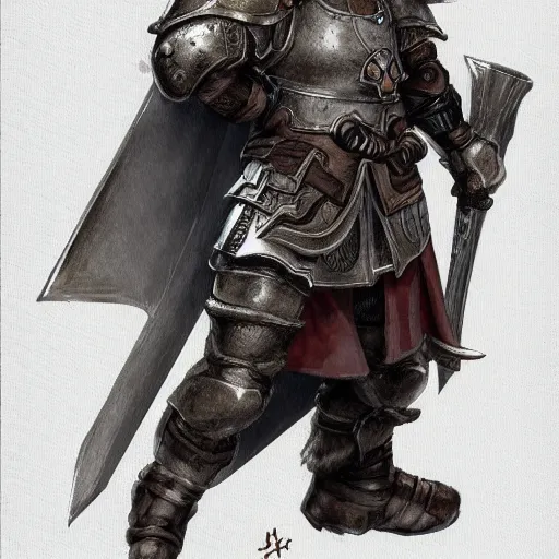 Image similar to heroic character design of anthropomorphic beaver, portrait, holy crusader medieval knight, final fantasy tactics character design, character art, pencil sketch, highly detailed, Akihiko Yoshida,