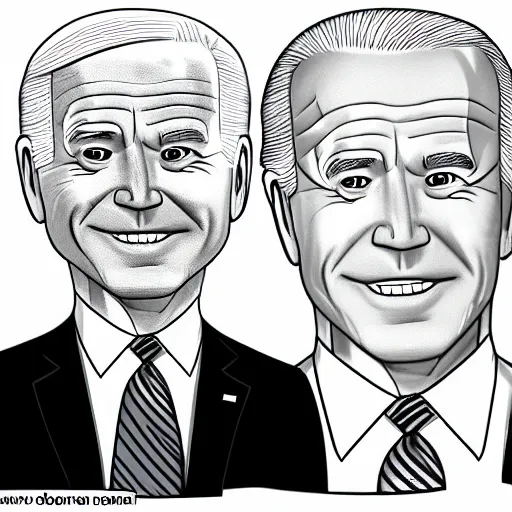 Image similar to joe biden drawn in the style of juji ito